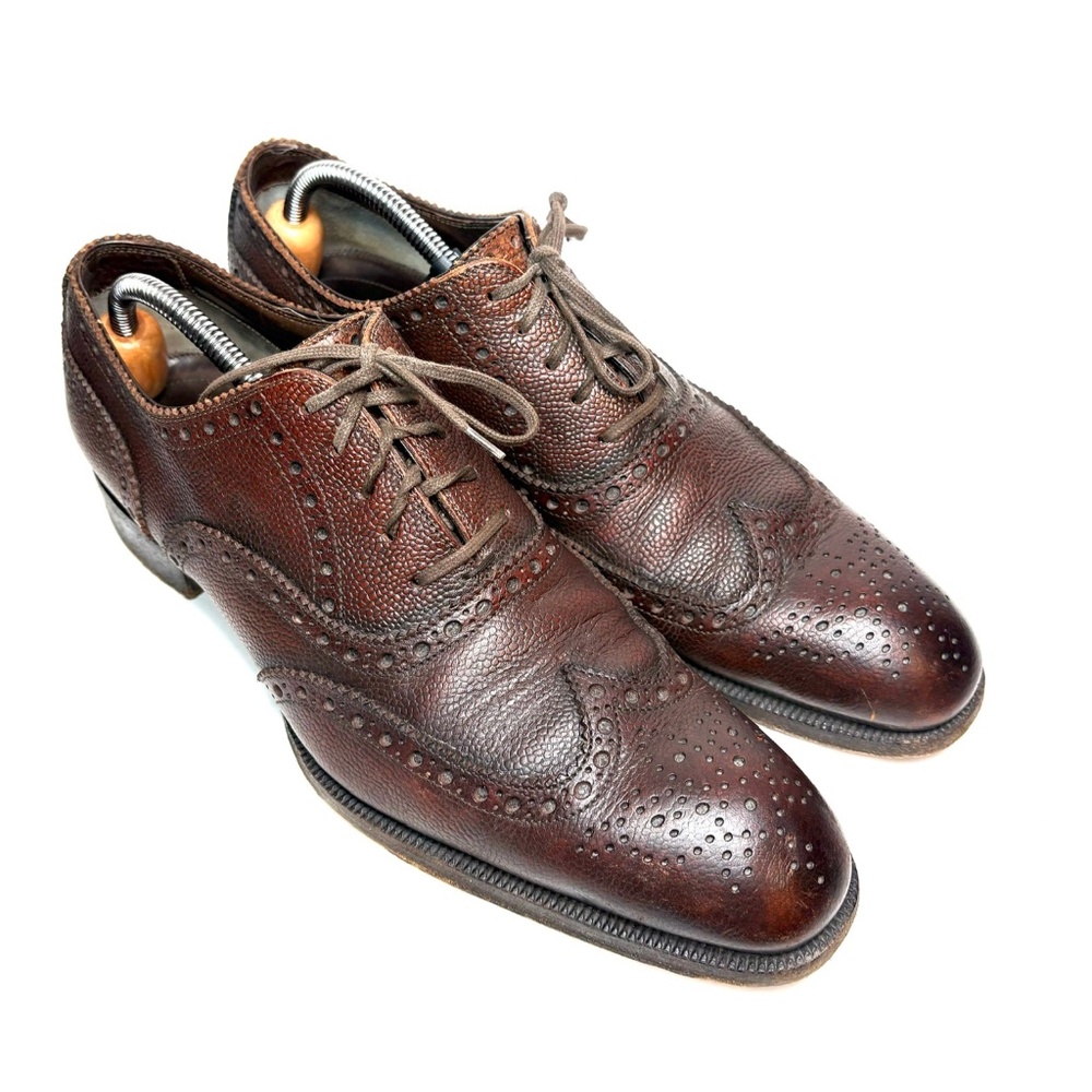 Tom Ford Dark Brown Wingtip Brogue Dress Shoes | 10.5